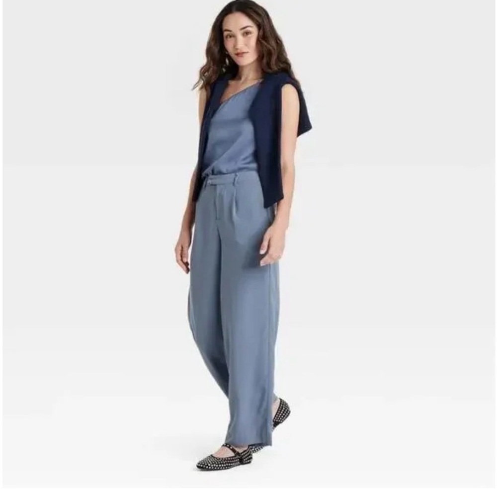 a new day Women's Slate Blue Wide-Leg Pants